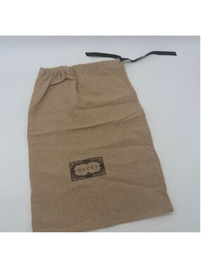 Gucci Beige & Black Drawstring Dust Bag